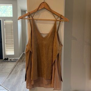 faux suede tank top